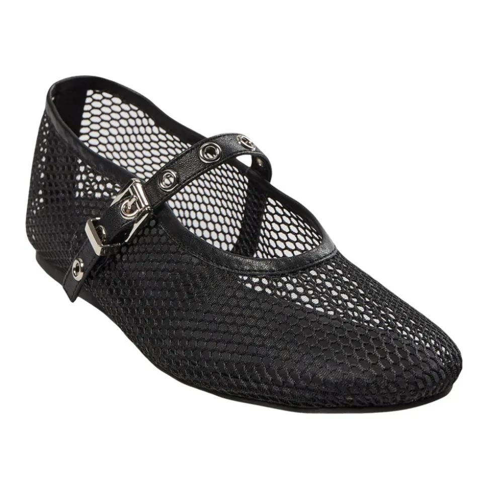 Zapatos de Bailarina Negros con Calidad de Red