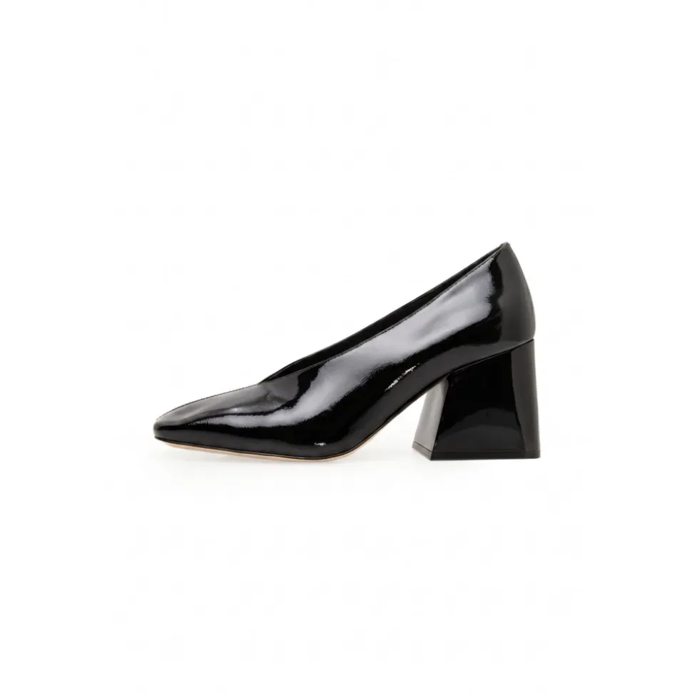 Zapatos de Salón con Tacón de Bloque y Charol