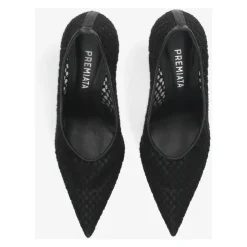 Zapatos de Salón de Malla Bordada