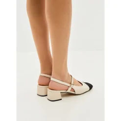 Zapatos de tacón de bloque con tira al talón Marisol