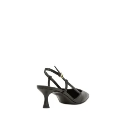 Zapatos de tacón de cuero negro
