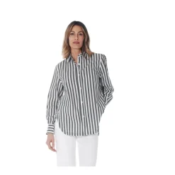 Camicia in cotone a fantasia rigata